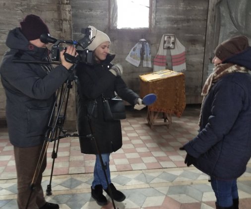 Сюжет про дерев'яну церкву у селі Ятрань зняло обласне телебачення
